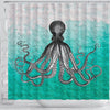 BigProStore Kraken Bathroom Curtain Ombre Vintage Nautical Octopus Wate Shower Curtain Bathroom Curtains Kraken Shower Curtain / Small (165x180cm | 65x72in) Kraken Shower Curtain