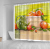 BigProStore Lemon Bath Curtain Oranges Shower Curtain Small Bathroom Decor Ideas Lemon Shower Curtain