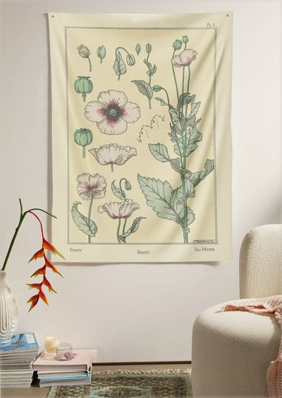 BigProStore Mystic Tapestry Poppy Flower Wall Tapestry For Home Decor Tarot Tapestry