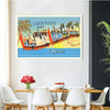 BigProStore Canvas Art Prints Palm Beach Florida Fl Old Vintage Travel Souvenir Dorm Room Canvas Cities Canvas / 12" x 18" Cities Canvas