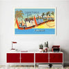 BigProStore Canvas Art Prints Palm Beach Florida Fl Old Vintage Travel Souvenir Dorm Room Canvas Cities Canvas