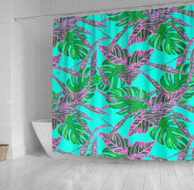 BigProStore Hawaii Bathroom Curtain Palm Leaf And Coleus Tropical Ice Shower Curtain Bathroom Curtains Hawaii Shower Curtain