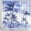 BigProStore Beach Bathroom Curtain Palm Trees Shower Curtain Bathroom Decor Ideas Beach Shower Curtain / Small (165x180cm | 65x72in) Beach Shower Curtain