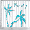 BigProStore Shower Curtain Decor Palm Trees Summer Splash Shower Curtain Bathroom Decor Hawaii Shower Curtain / Small (165x180cm | 65x72in) Hawaii Shower Curtain