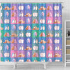 BigProStore Elephant Shower Curtains Pattern Love Animals Cats Penguin Fox Elephant Small Bathroom Decor Ideas Shower Curtain / Small (165x180cm | 65x72in) Shower Curtain