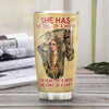 BigProStore Personalized Horse Tumbler Cup Hippie Horse Lover Girl Custom Tumbler Cups Presents For Horse Lovers 20 oz Horse Tumbler