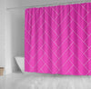BigProStore Herringbone Shower Curtain Decor Pink Herringbone Shower Curtain Bathroom Decor Ideas Herringbone Shower Curtain / Small (165x180cm | 65x72in) Herringbone Shower Curtain