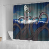 BigProStore Kraken Themed Shower Curtains Pirate Ship Attacked By Giant Kraken Shower Curtain Small Bathroom Decor Ideas Shower Curtain
