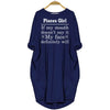 BigProStore Pisces Girl Birthday Women Pocket Dress Shirt Navy Blue / S (4-6 US)(8 UK) Women Dress