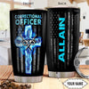 BigProStore Personalized Law Enforcement Coffee Tumbler Police Flag Correctional Officer Customized Tumbler Double Wall Cup 20 Oz 20 oz Personalized Police Tumbler Cup