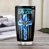 BigProStore Personalized Law Enforcement Coffee Tumbler Police Flag Correctional Officer Customized Tumbler Double Wall Cup 20 Oz 20 oz Personalized Police Tumbler Cup