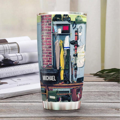 BigProStore Personalized Police Tumbler Ideas Police My Time In Uniform Is Over Custom Insulated Tumbler Double Wall Cup With Lid 20 Oz 20 oz Personalized Police Tumbler Cup