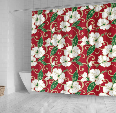 BigProStore Shower Curtain Decor Polynesian Dream Christmas Shower Curtain Bathroom Decor Ideas Hawaii Shower Curtain