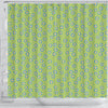 BigProStore Lemon Bath Curtain Pop Florettes Blue Shower Curtain Bathroom Decor Ideas Lemon Shower Curtain / Small (165x180cm | 65x72in) Lemon Shower Curtain