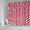 BigProStore Lemon Bath Curtain Pop Florettes Pink Shower Curtain Small Bathroom Decor Ideas Lemon Shower Curtain