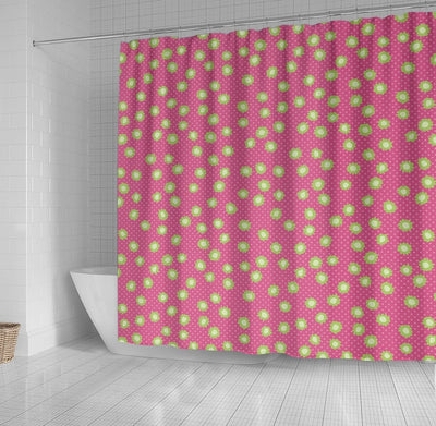 BigProStore Lemon Bath Curtain Pop Florettes Pink Shower Curtain Small Bathroom Decor Ideas Lemon Shower Curtain