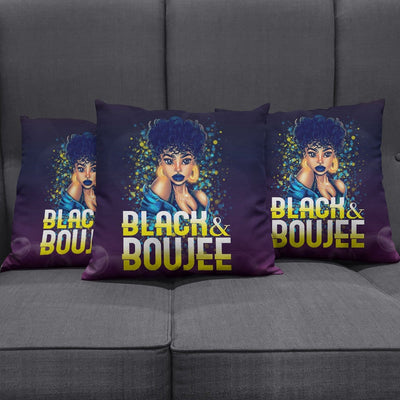 BigProStore African Throw Pillows Pretty Afro Girl Black And Boujee Square Throw Pillow African Design Cushions Throw Pillows