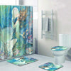 BigProStore Pretty Mermaid Shower Curtain Pearl Ocean Themed Bathroom Set 4pcs BPS1762 Standard (180x180cm | 72x72in) Bathroom Sets