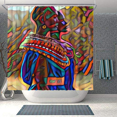 BigProStore Pretty African American Art Shower Curtains Afro Girl Bathroom Decor Idea BPS0215 Small (165x180cm | 65x72in) Shower Curtain