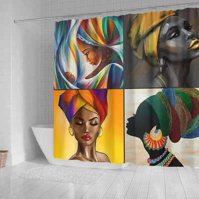 BigProStore Pretty African American Shower Curtains Melanin Afro Woman Bathroom Decor Idea BPS0043 Shower Curtain
