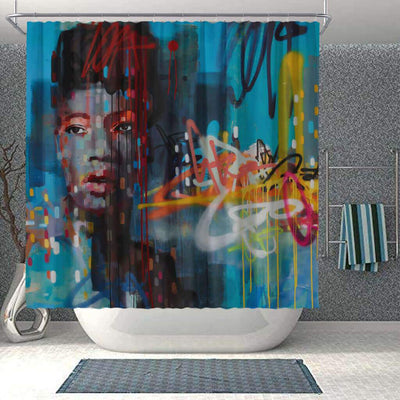 BigProStore Pretty African Inspired Shower Curtains Melanin Afro Woman Bathroom Accessories BPS0061 Small (165x180cm | 65x72in) Shower Curtain