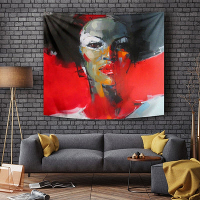 BigProStore African Tapestry Wall Hanging Beautiful Afro American Girl Print Girl African Wall Hanging Sets Tapestry / S (51"x60" / 130x150cm) Tapestry