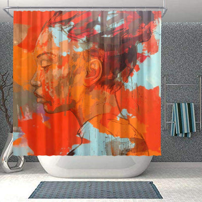 BigProStore Pretty African Shower Curtain Melanin Girl Bathroom Designs BPS0165 Small (165x180cm | 65x72in) Shower Curtain