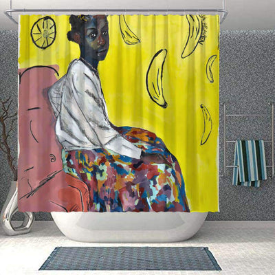 BigProStore Pretty African Themed Shower Curtains African Lady Bathroom Decor Accessories BPS0017 Small (165x180cm | 65x72in) Shower Curtain