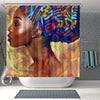 BigProStore Pretty Afro American Shower Curtains Melanin Afro Woman Bathroom Decor Accessories BPS0053 Small (165x180cm | 65x72in) Shower Curtain