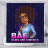BigProStore Pretty BAE Afro Girl Black And Educated African American Inspired Shower Curtains African Bathroom Accessories BPS047 Small (165x180cm | 65x72in) Shower Curtain