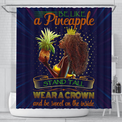 BigProStore Pretty Be Like A Pineapple Stand Tall Wear A Crown And Be Sweet In The Inside African American Print Shower Curtains African Style Designs BPS054 Small (165x180cm | 65x72in) Shower Curtain