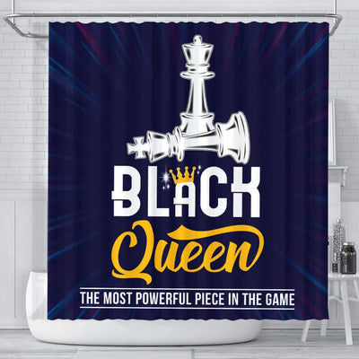 BigProStore Pretty Black Queen The Most Powerful Piece In The Game Chess Afrocentric Shower Curtains African Bathroom Decor BPS094 Small (165x180cm | 65x72in) Shower Curtain