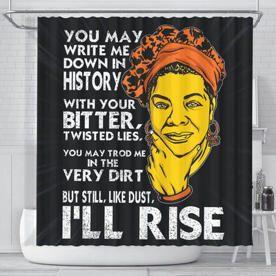 BigProStore Pretty But Still Like Dust I'll Rise African Style Shower Curtains African Bathroom Decor BPS106 Small (165x180cm | 65x72in) Shower Curtain