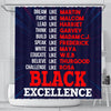 BigProStore Pretty Dream Like Martin Fight Like Malcom Lead Like Harriet Black Excellence African American Themed Shower Curtains African Bathroom Accessories BPS112 Small (165x180cm | 65x72in) Shower Curtain