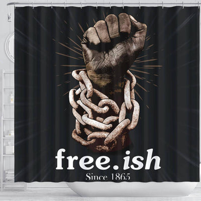 BigProStore Pretty Freeish Since 1865 Shower Curtains African American Afrocentric Bathroom Accessories BPS120 Shower Curtain