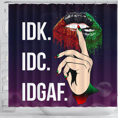 BigProStore Pretty IDK IDC IDGAF I Don't Know Care African American Themed Shower Curtains African Bathroom Accessories BPS147 Shower Curtain
