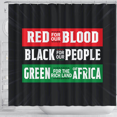 BigProStore Pretty Red For My Blood Black For Our People Green For The Rich Land Of Africa Afro American Shower Curtains African Bathroom Decor BPS202 Shower Curtain