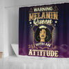 BigProStore Pretty Warning Melanin Queen With An Attitude Black History Shower Curtains Afrocentric Style Designs BPS232 Small (165x180cm | 65x72in) Shower Curtain