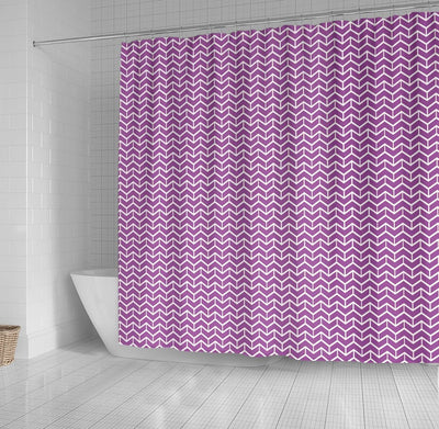 BigProStore Herringbone Shower Curtain Decor Purple Herringbone Bricks Shower Curtain Bathroom Curtains Herringbone Shower Curtain / Small (165x180cm | 65x72in) Herringbone Shower Curtain