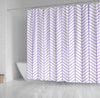 BigProStore Shower Curtain Decor Purple Herringbone Shower Curtain Bathroom Decor Ideas Herringbone Shower Curtain / Small (165x180cm | 65x72in) Herringbone Shower Curtain