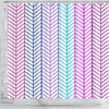 BigProStore Herringbone Bath Curtain Purple Pink Herringbone Shower Curtain Small Bathroom Decor Ideas Herringbone Shower Curtain