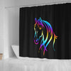 BigProStore Lileihao Horse Shower Curtain Marvellous Rainbow Pony Shower Curtain Bathroom Accessories Set Horse Shower Curtain / Small (165x180cm | 65x72in) Horse Shower Curtain