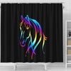 BigProStore Lileihao Horse Shower Curtain Marvellous Rainbow Pony Shower Curtain Bathroom Accessories Set Horse Shower Curtain
