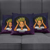 BigProStore African Throw Pillows Respect My Hair Pretty Black Girl Square Throw Pillow African Design Cushions Throw Pillows