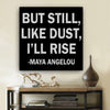 BigProStore African American Canvas Art But Still Like Dust I'll Rise Maya Angelou Afrocentric Living Room Decor BPS4910 8" x 8" Square Canvas