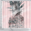 BigProStore Hawaii Shower Curtain Decor Rose Gold Pink Tropical Summer Pineapple Glam Shower Curtain Bathroom Accessories Hawaii Shower Curtain / Small (165x180cm | 65x72in) Hawaii Shower Curtain