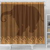 BigProStore Elephant Print Shower Curtains Safari Theme Charging Elephant Fantasy Fabric Bath Bathroom Sets Shower Curtain / Small (165x180cm | 65x72in) Shower Curtain