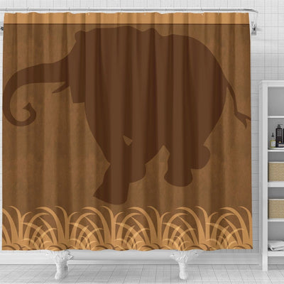 BigProStore Elephant Print Shower Curtains Safari Theme Charging Elephant Fantasy Fabric Bath Bathroom Sets Shower Curtain / Small (165x180cm | 65x72in) Shower Curtain