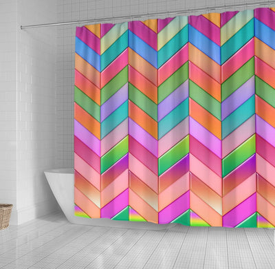 BigProStore Bathroom Curtain Shower Curtain Bathroom Wall Decor Ideas Herringbone Shower Curtain / Small (165x180cm | 65x72in) Herringbone Shower Curtain