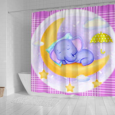 BigProStore Elephant Shower Curtain Elephant Bathroom Curtains Shower Curtain